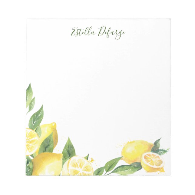 Bloc-note Watercolor Lemon (Devant)