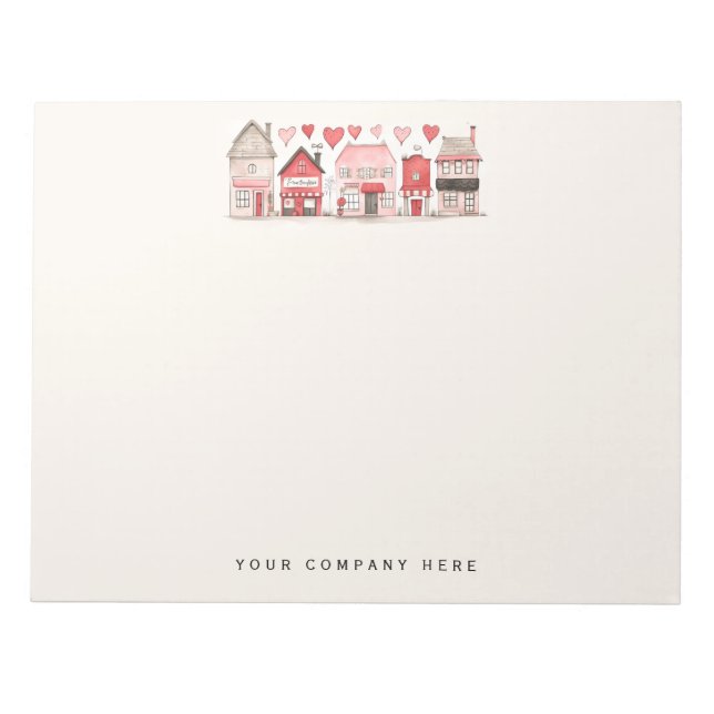 Bloc-note Watercolor Maisons Immobilier (Devant)