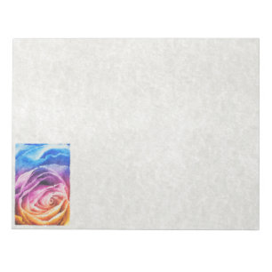 Bloc-note Watercolor Rainbow Rose