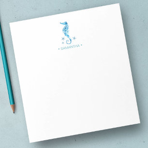 Bloc-note Watercolor Seahorse Stationery personnalisée