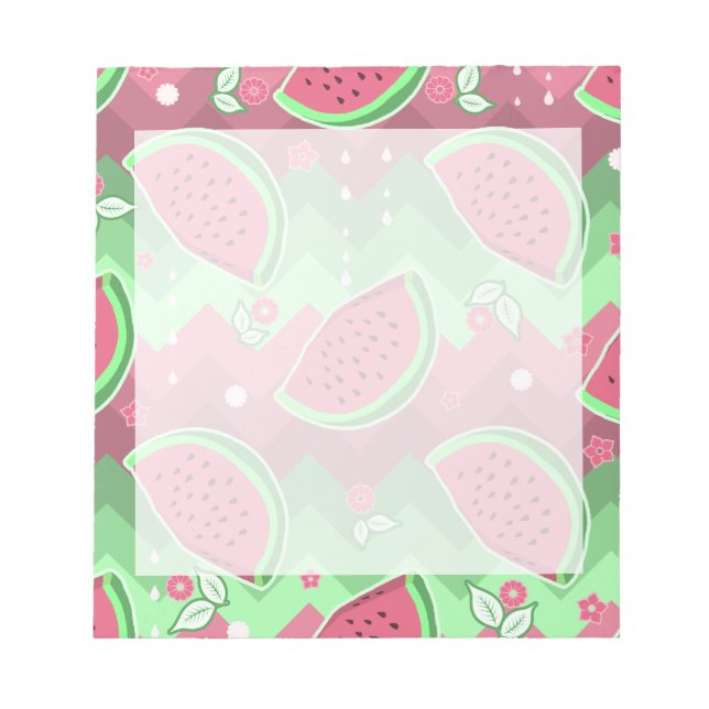 Bloc-note Watermelon Chevron Motif (Devant)