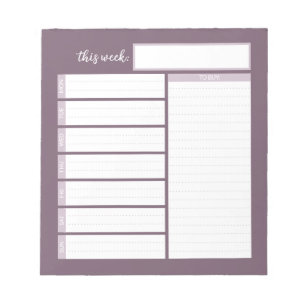 Bloc-note Weekly Menu Planning Notepad