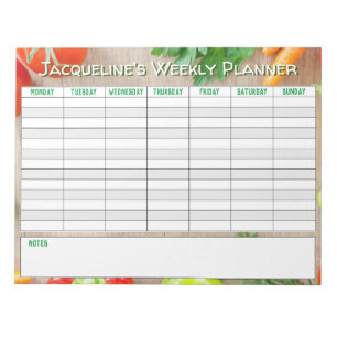 Bloc-note Weekly Planner to Personalise with Name Choice.