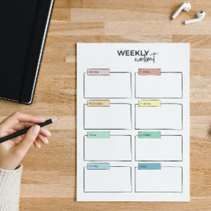 Bloc-note Weekly Workout Planner