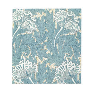 Bloc-note William Morris Classique Tulipe Bleu Floral