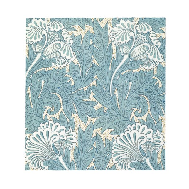Bloc-note William Morris Classique Tulipe Bleu Floral (Devant)