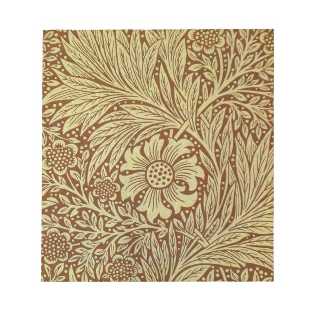 Bloc-note William Morris Marigold Motif de fleurs antiques (Devant)
