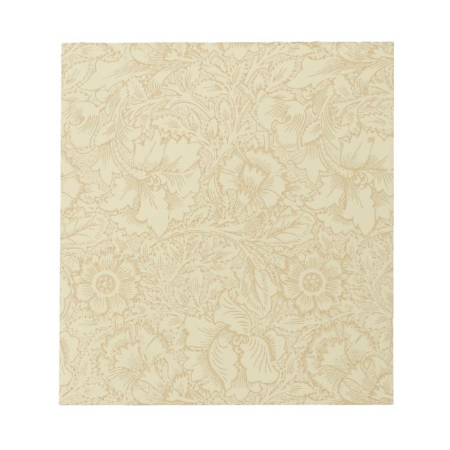 Bloc-note William Morris Papier peint floral Poppy (Devant)
