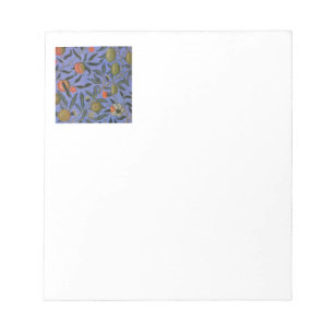 Bloc-note William Morris Pomegranate Bleu papier peint color
