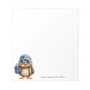 Bloc-note Wise Little Traveler, Kid Owl avec sac à dos 5.5x6