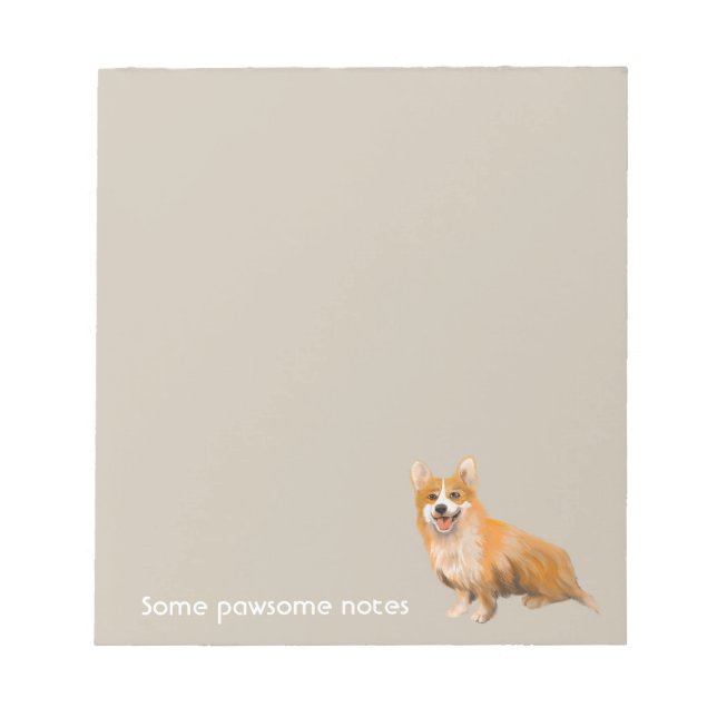 Bloc-note wlsh corgi pawsome notes (Devant)