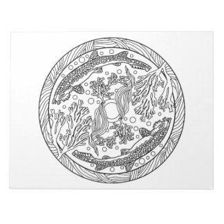 Bloc-note Wobbegong Tapis Requin Mandala Coloriage Livre Pad