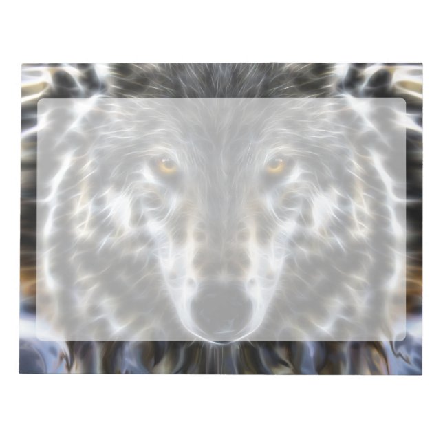Bloc-note Wolf Portrait graphique inspiré (Devant)