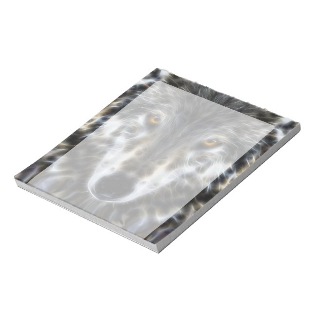 Bloc-note Wolf Portrait graphique inspiré (Tourné)