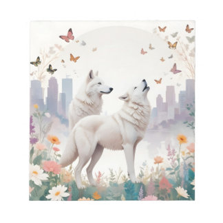 Bloc-note Wolf Vintage Animal Nature Environnement Ville Art