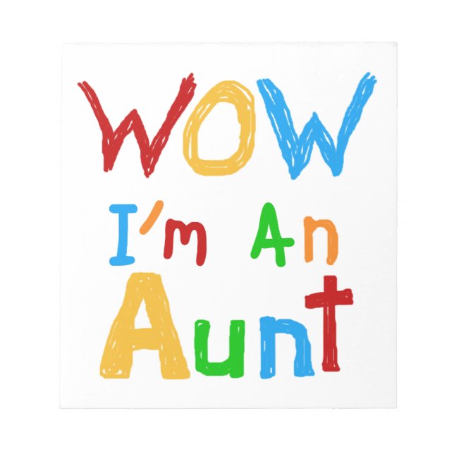 Bloc-note WOW Je suis une tante T-shirts et cadeaux (Devant)