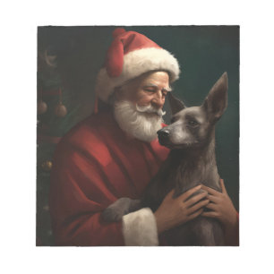 Bloc-note Xoloitzcuintli avec Noël Festif du Père Noël