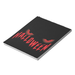 Bloc-note Yeux rouge d'Halloween