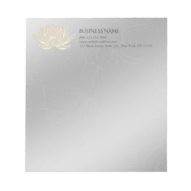 Bloc-note YOGA Studio Méditation Reiki Instructeur Gold Lotu (Devant)