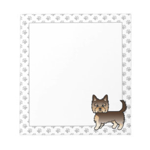 Bloc-note Yorkie Terrier Yorkshire Cartoon Chien au Chocolat