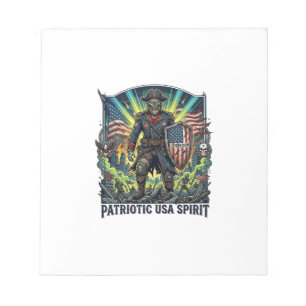 Bloc-note Zombie Patriote Général Zombie Patriotique Apocaly