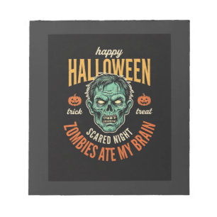 Bloc-note Zombies d'Halloween Ont Mangé Mon Cerveau