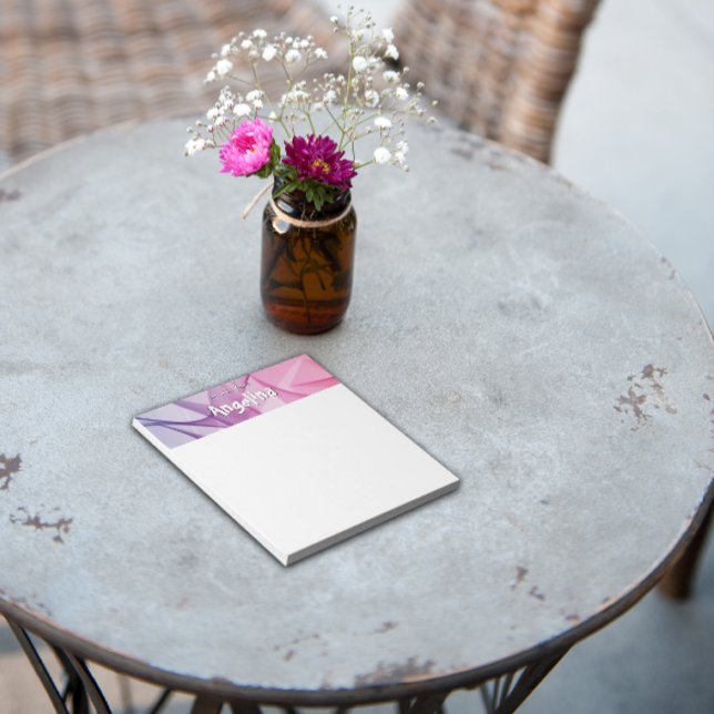 Bloc-notes à carreaux violet fuchsia (Créateur téléchargé)