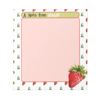 Bloc-notes à fraise personnalisé