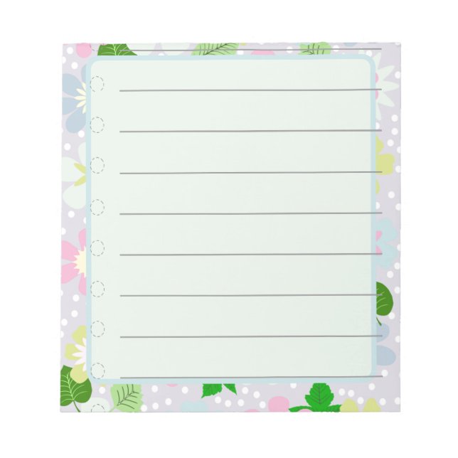 Bloc-notes à motif pastel (Devant)