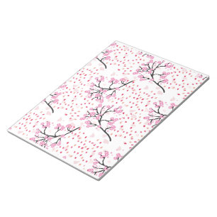 Bloc-notes à motifs de fleurs de cerise