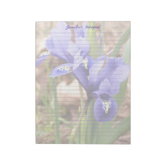 Bloc-notes à motifs floraux Iris nains