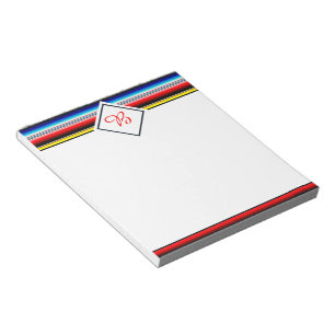 Bloc-notes à rayures sérigraphiées vives