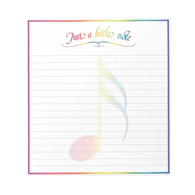 Bloc-notes à une petite note (Devant)