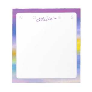 Bloc-notes abstrait Violet et Rayon Doré