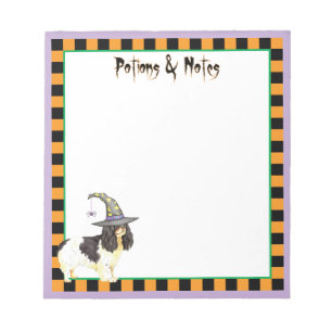 Bloc-notes anglais Toy Spaniel Witch