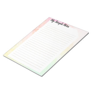 Bloc-notes Aquarelle Pastel My Simples Notes