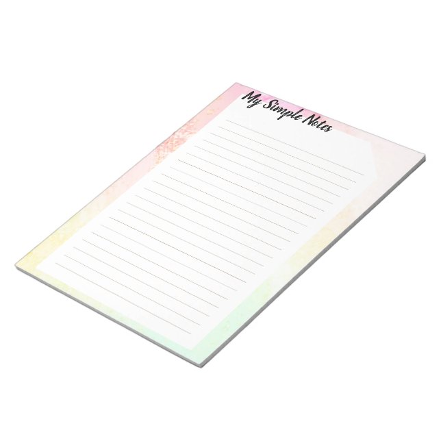 Bloc-notes Aquarelle Pastel My Simples Notes (Incliné)