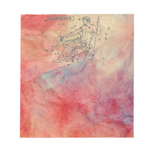 Bloc-notes Aquarius en marbre rose