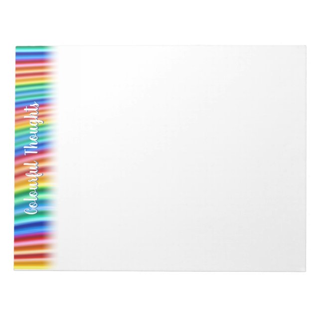 Bloc-notes Arc-en-ciel Fade Conception des pensées (Devant)