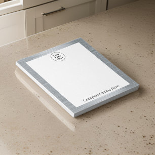 Bloc-notes argent métallisé élégant