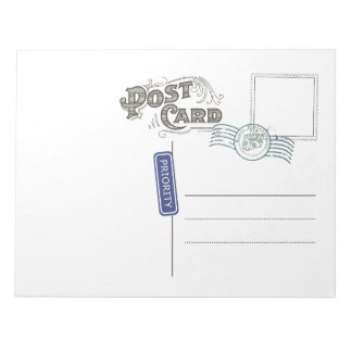 Bloc-notes arrière carte postale