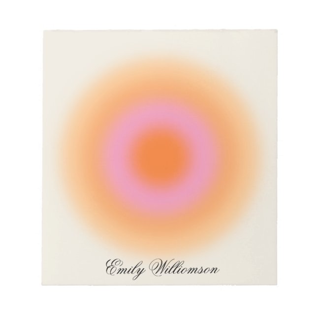 Bloc-notes Aura Pastel Ombré Personnalisé pour les (Devant)