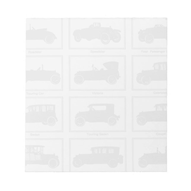 Bloc-notes Automobiles vintage (Devant)