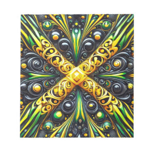 Bloc-notes aux couleurs jamaïcaines Design moderne