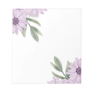 Bloc-notes aux fleurs violettes