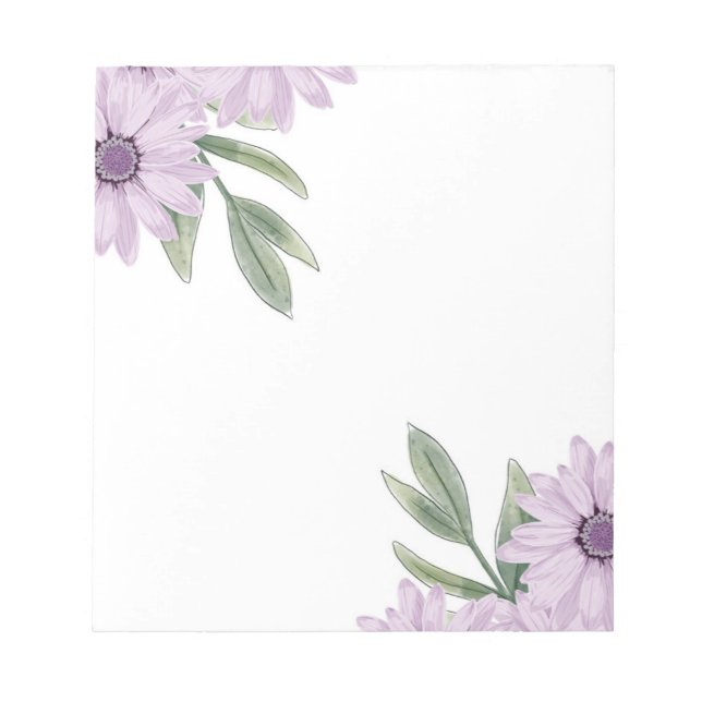 Bloc-notes aux fleurs violettes (Devant)