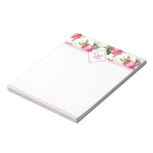Bloc-notes aux roses roses