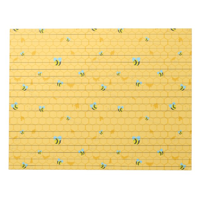 Bloc-notes avec abeilles et peigne de miel (Devant)