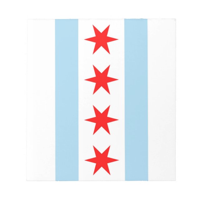 Bloc-notes avec Drapeau de Chicago, Illinois State (Devant)