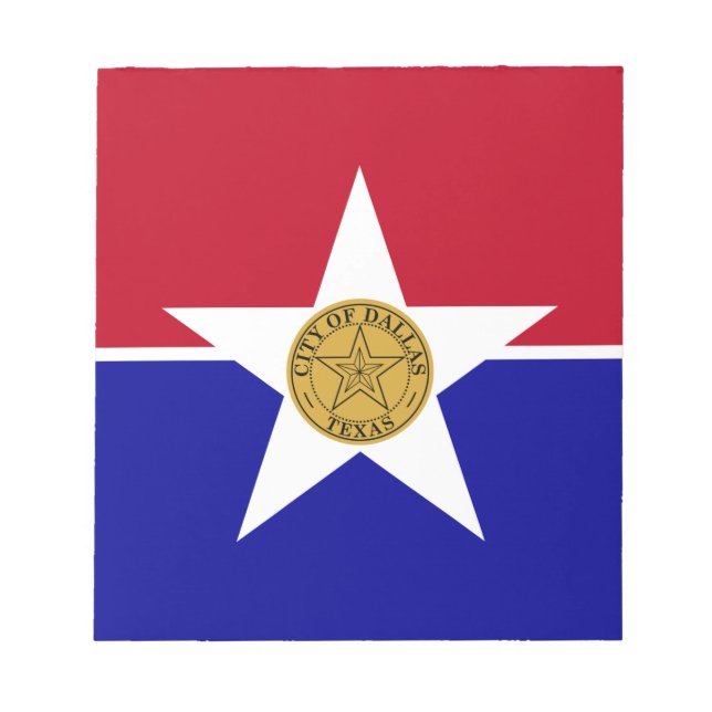 Bloc-notes avec Drapeau de Dallas City, USA (Devant)